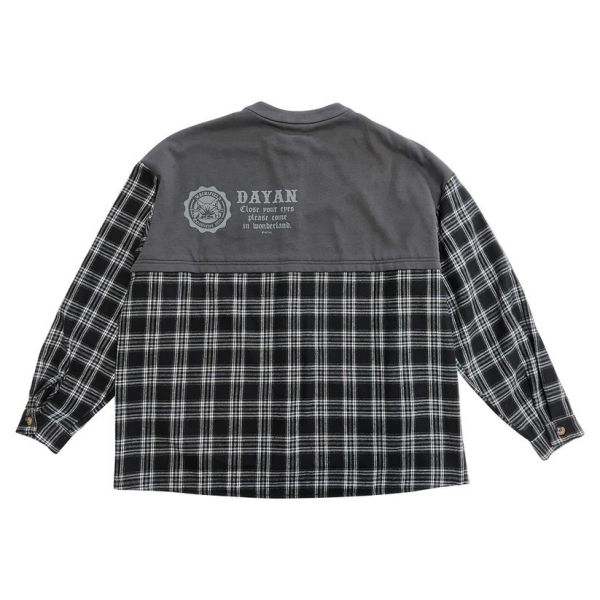 異材質拼接剪裁衫 