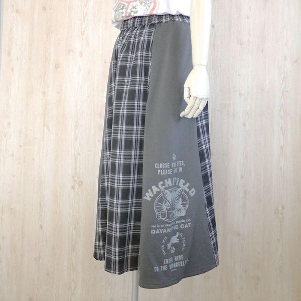 異材質拼接長裙SK 