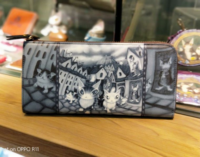 蘇格蘭小貓牛皮長夾 