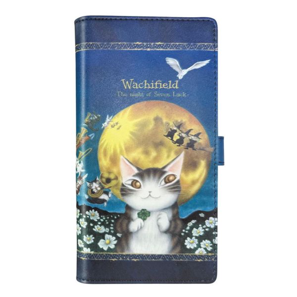 手帳型手機套-滿月夜 