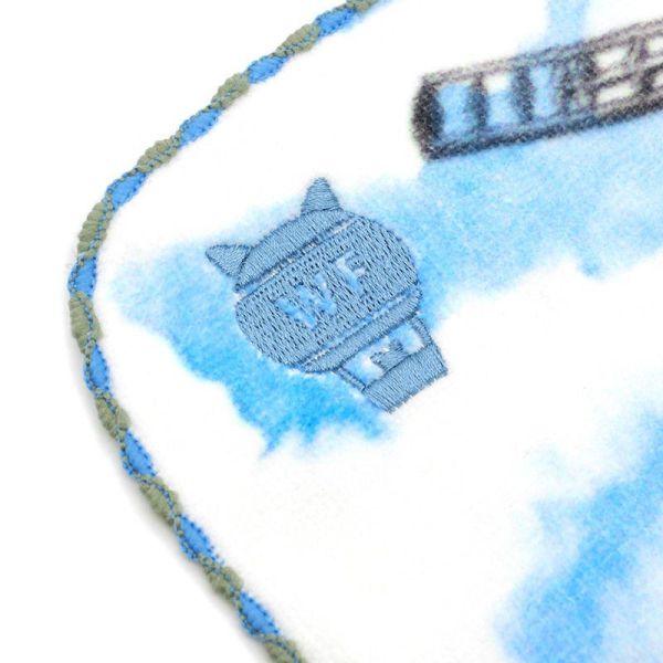 花邊彩色小手帕-水車 