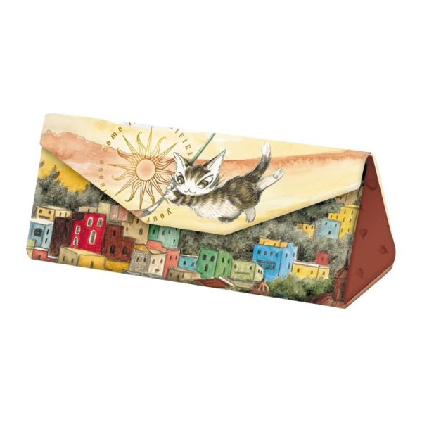 三角眼鏡盒與拭鏡布組-墨西哥 