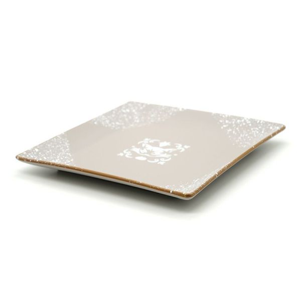 漆器方型小盤-灰褐色 