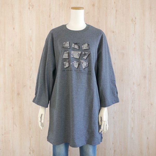 8分袖口袋長衫-M 