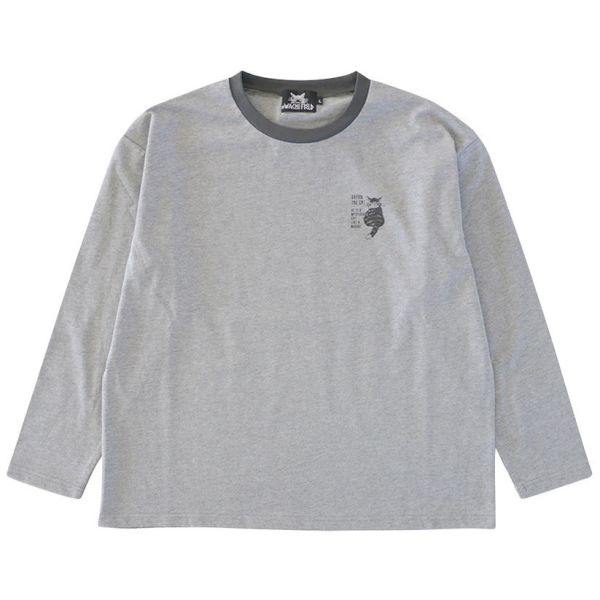 寬鬆長袖T恤-淡灰L 