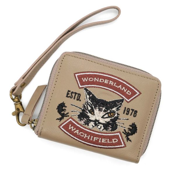 刺繡達洋牛皮短夾 