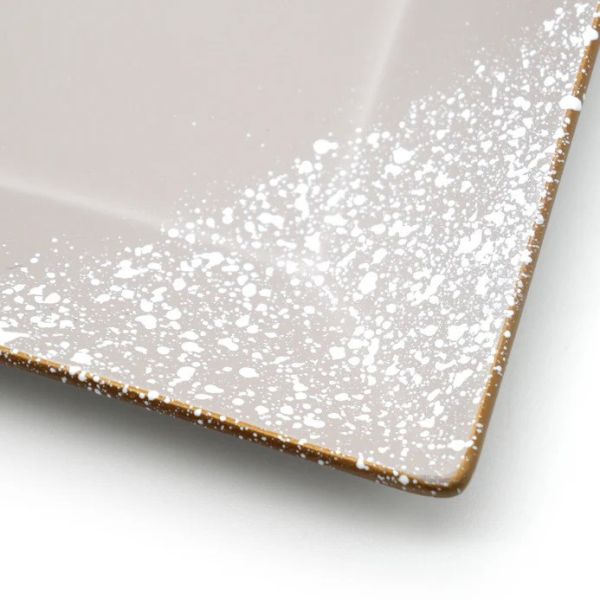 漆器方型小盤-灰褐色 