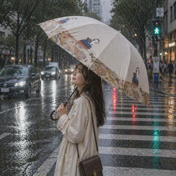 晴雨二用長傘-旅人小達洋 