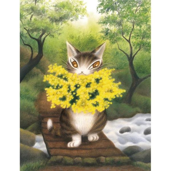 粉彩尾巴鑰匙圈-金絲雀黃 