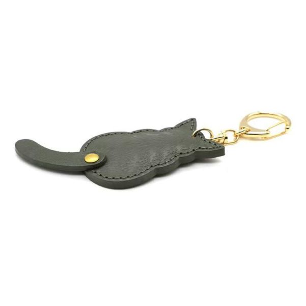 粉彩尾巴鑰匙圈-橄欖綠 