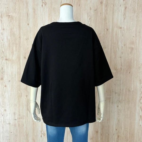 隨身包風寬版T恤-黑 