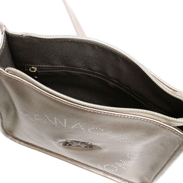 皮革單肩包-香檳色 