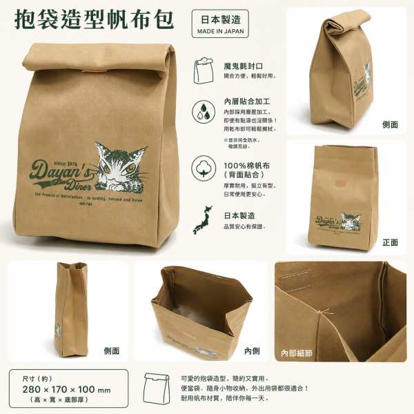 抱袋造型帆布包 