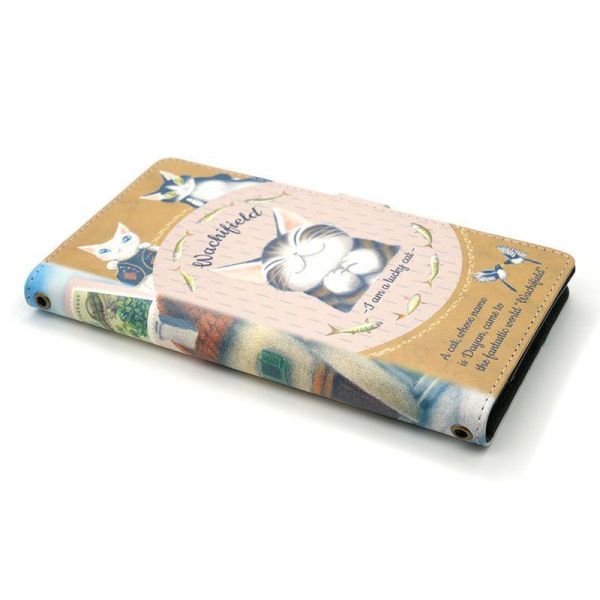 手帳型手機套-好運貓 