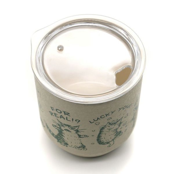 仿陶保溫茶杯-淺棕 