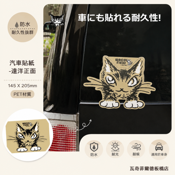 汽車貼紙(防水)-達洋正面 