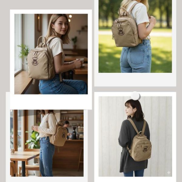 皇冠迷你後背包-棕色 