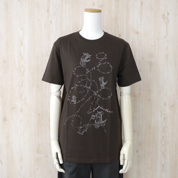 短袖T恤-獨輪車-巧克力-M 