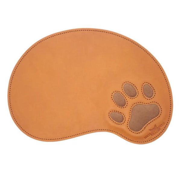 皮革肉球滑鼠墊-駝色 