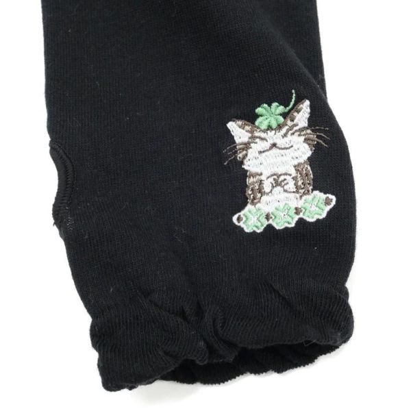 冷感UV袖套-三葉草黑色 