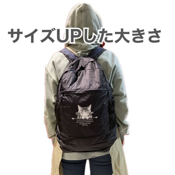 迷你小背包裡的可伸展後背包 