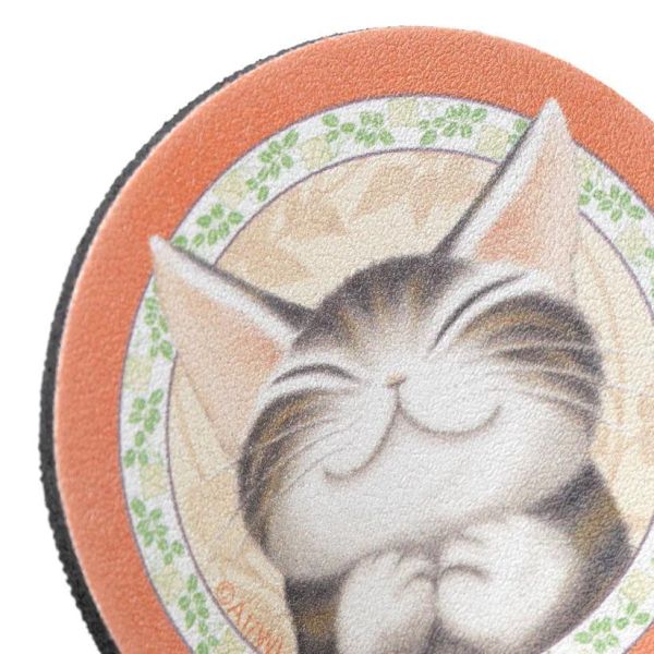 軟式吸水杯墊-好運貓 