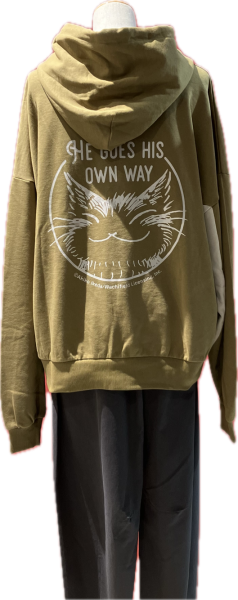 大笑臉寬版連帽衣-M 