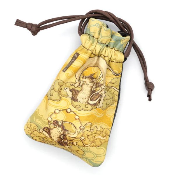 風神雷神皮革束口袋 