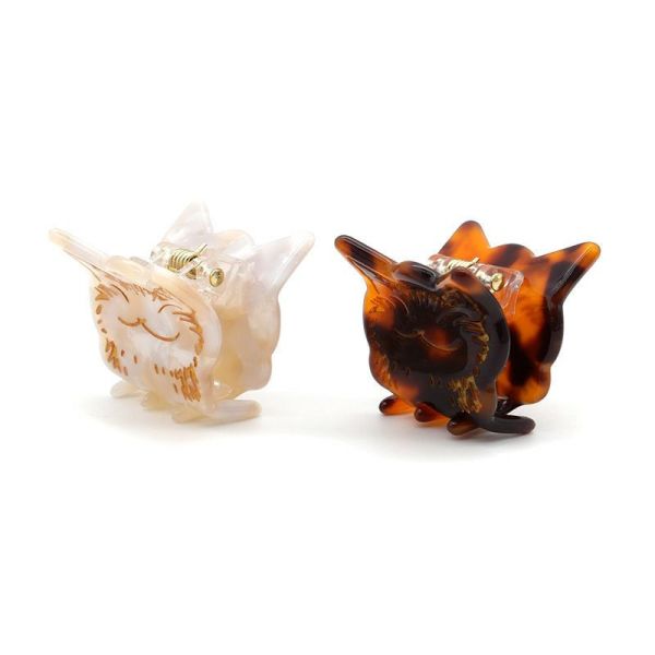 琥珀花紋小髮夾組-笑臉 