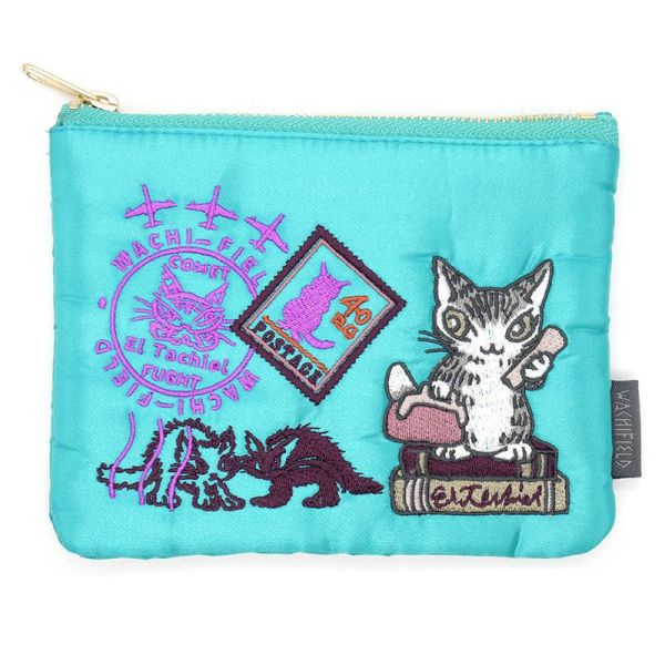 刺繡收納包-藍-旅人小達洋 