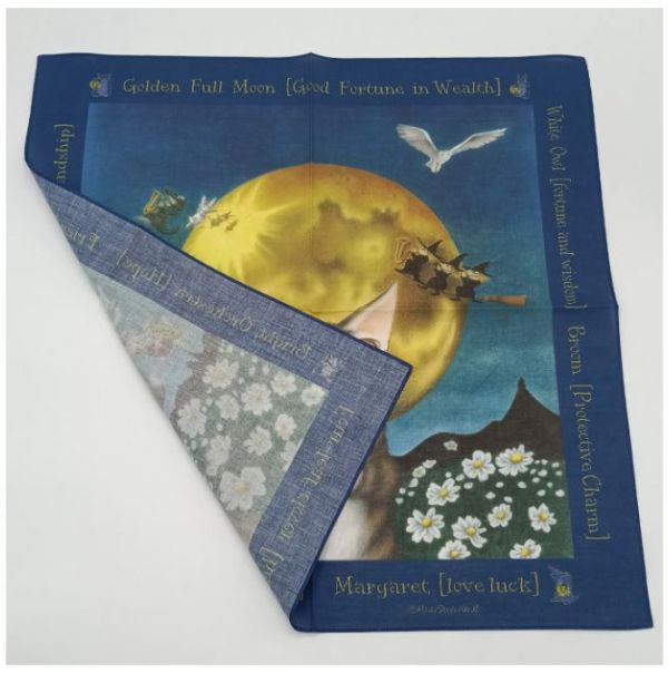 手帕/領巾/頭巾-滿月夜 