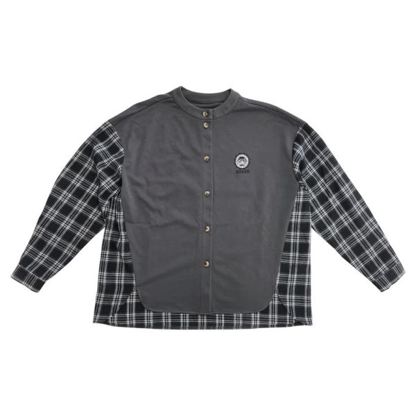 異材質拼接剪裁衫 