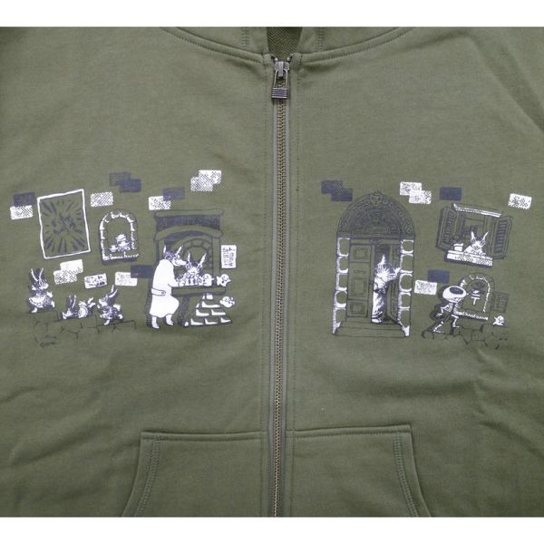 連帽拉鍊大學T外套-M 