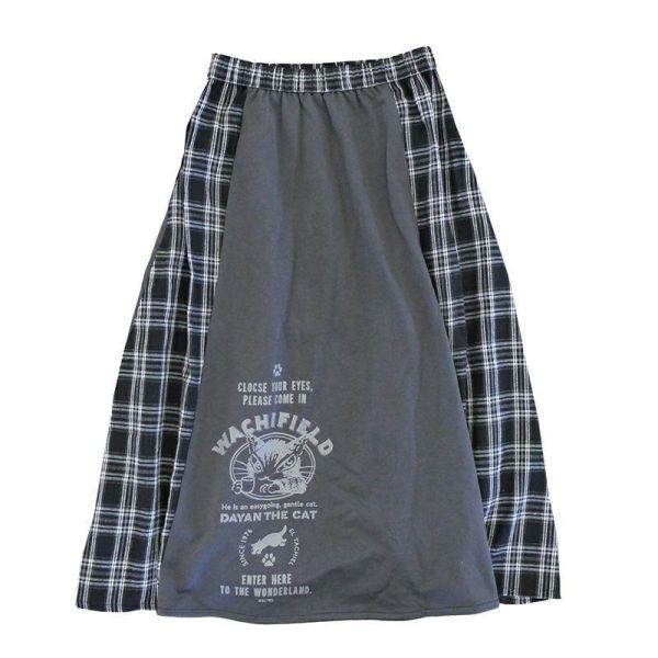 異材質拼接長裙SK 