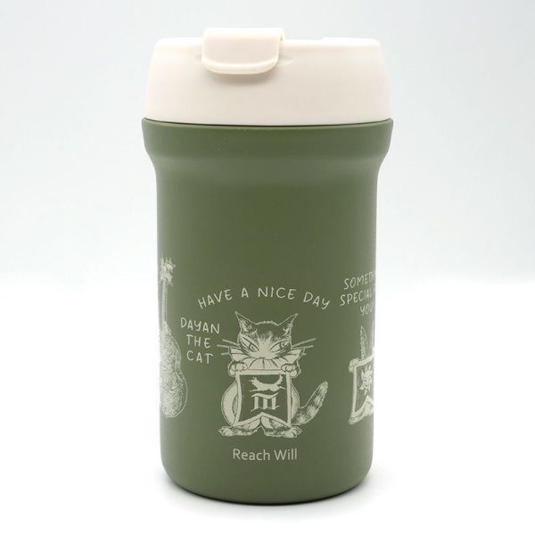 CAFE寬口保溫杯-綠 