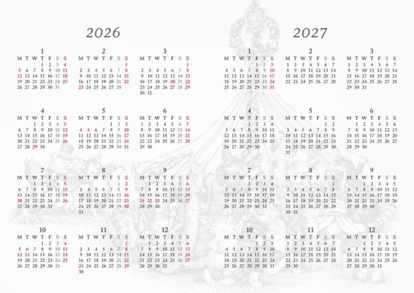 B6手帳本2026年-黃色 