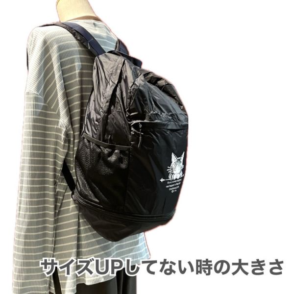 迷你小背包裡的可伸展後背包 