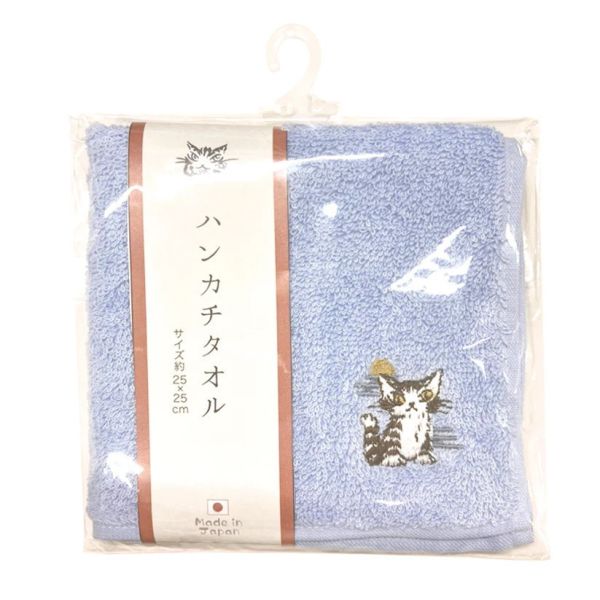 刺繡手帕-藍色-月夜 