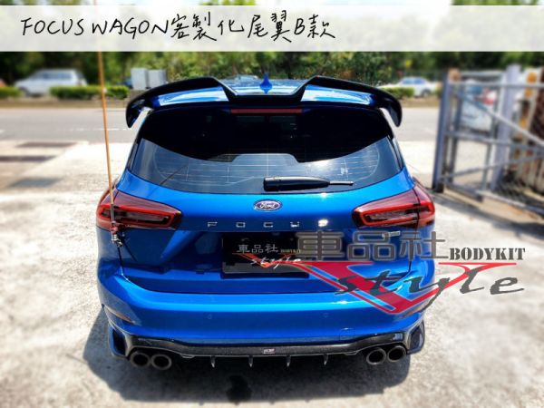 【車品社空力 】23~24年 FOCUS WAGON 客製化尾翼 亮黑色烤漆完工價 