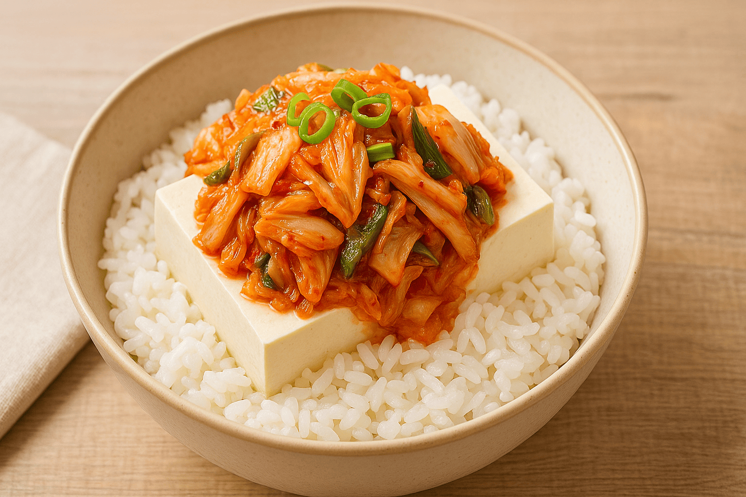 冰鎮泡菜豆腐蓋飯