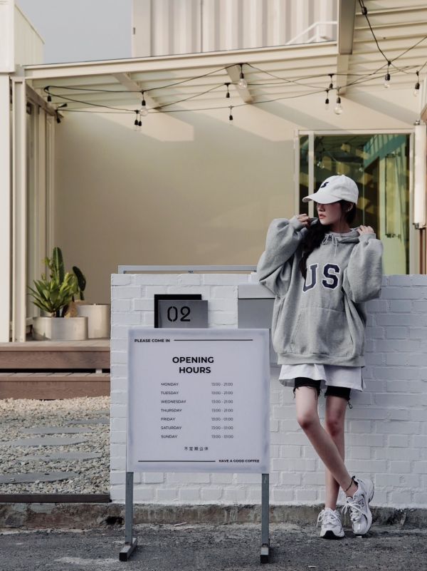 iNINE 滿滿韓味USA刷毛帽t 