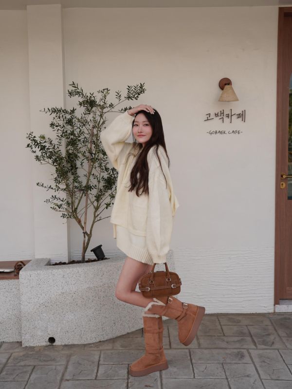 OneWear.｜韓系兩件式厚磅針織毛衣 