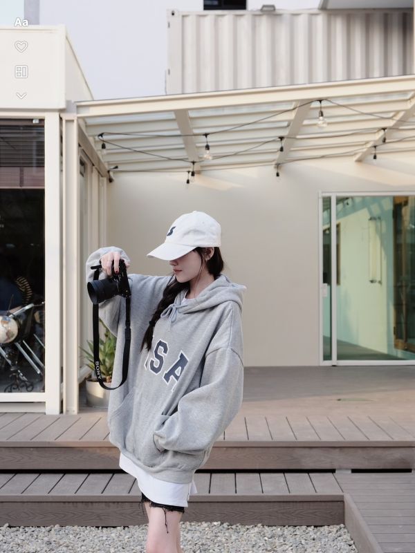 iNINE 滿滿韓味USA刷毛帽t 