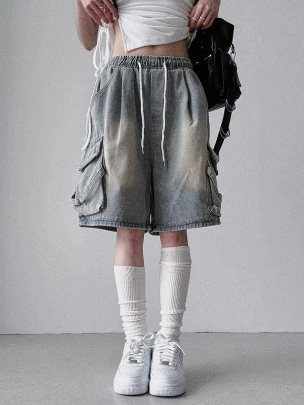 Boy’s style 韓系立體多口袋五分褲 