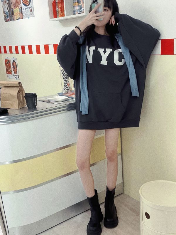 現貨|iNINE正韓NYC口袋大學T 