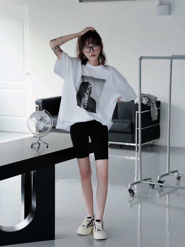 美式女孩’寬鬆大T 