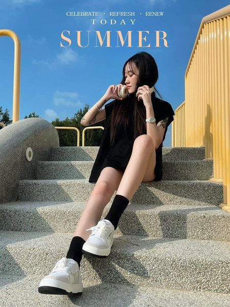 iNINE挖背寬袖素素背心 