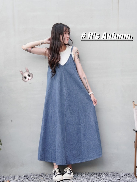 iNINE日式夏季牛仔傘裙 