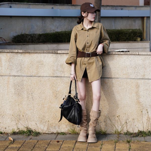 限時商品.｜荔枝紋大容量軟皮hobo包 