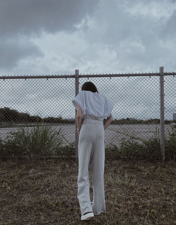 雙繩吊帶連身褲 